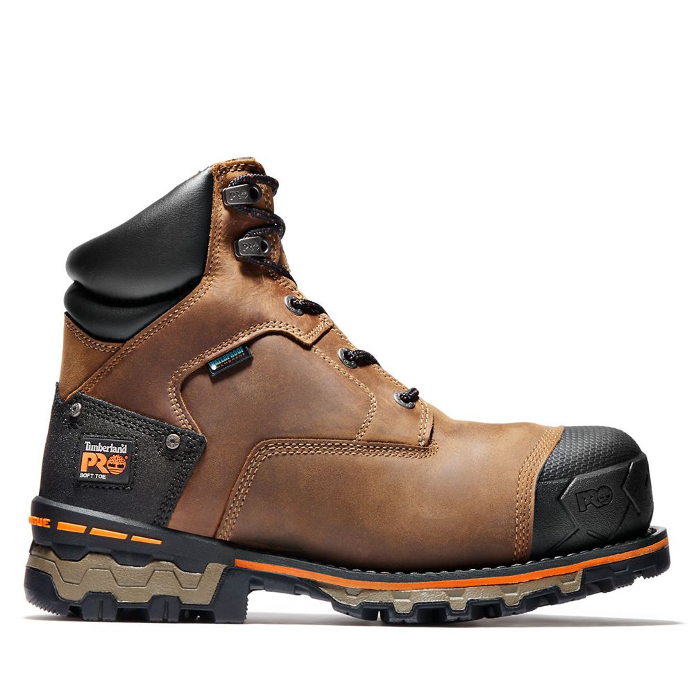 Bocanci De Muncă Timberland Barbati Maro/Negrii - Pro® Boondock 6\" Soft Toe - Romania - VPAROU892